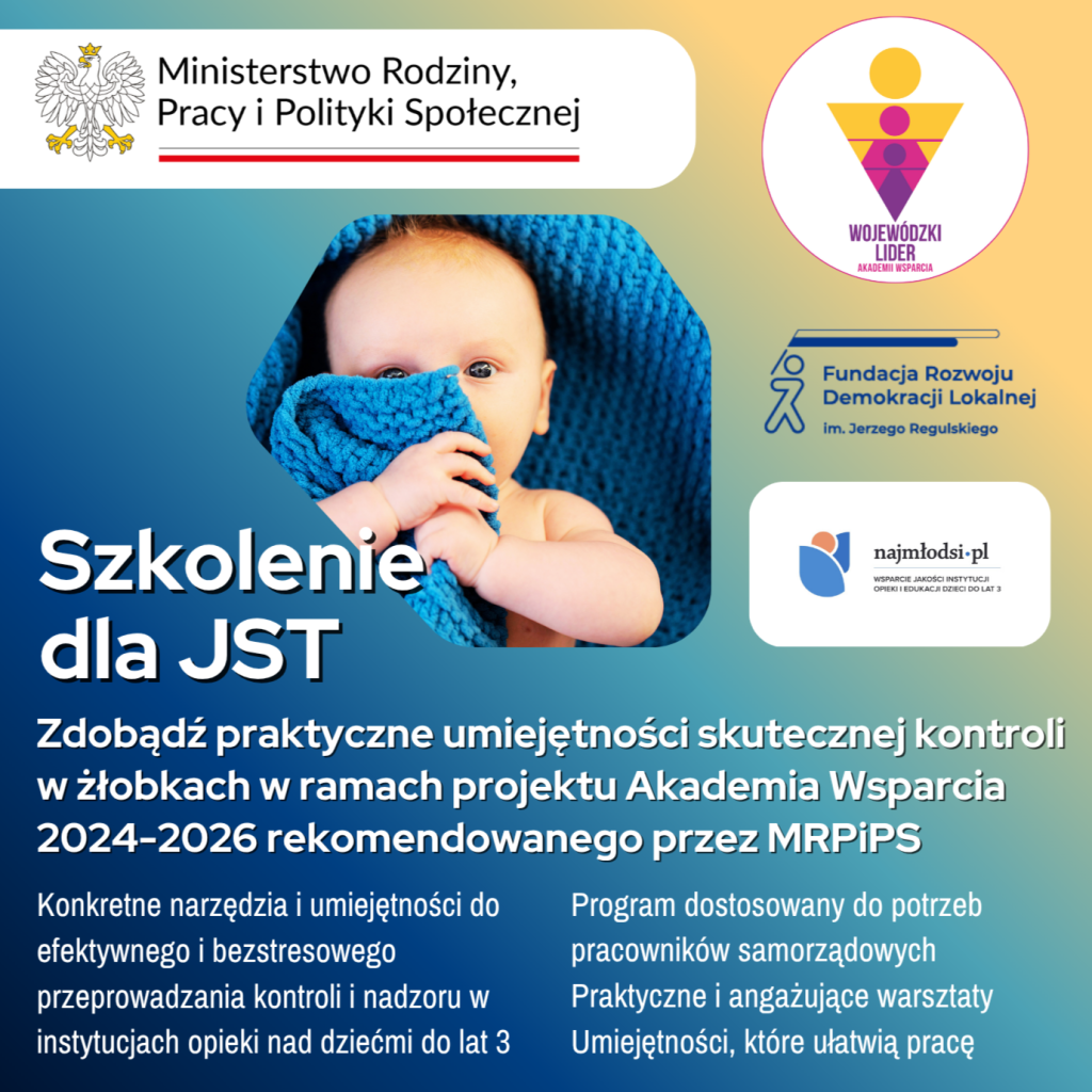 szkolenie projektowe Akademia Wsparcia gmina urząd jst bezpłatne żłobek standardy opieki